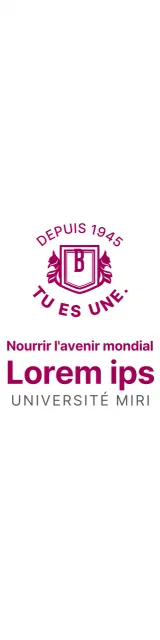 Concept simple avec un logo d'université de couleur vin