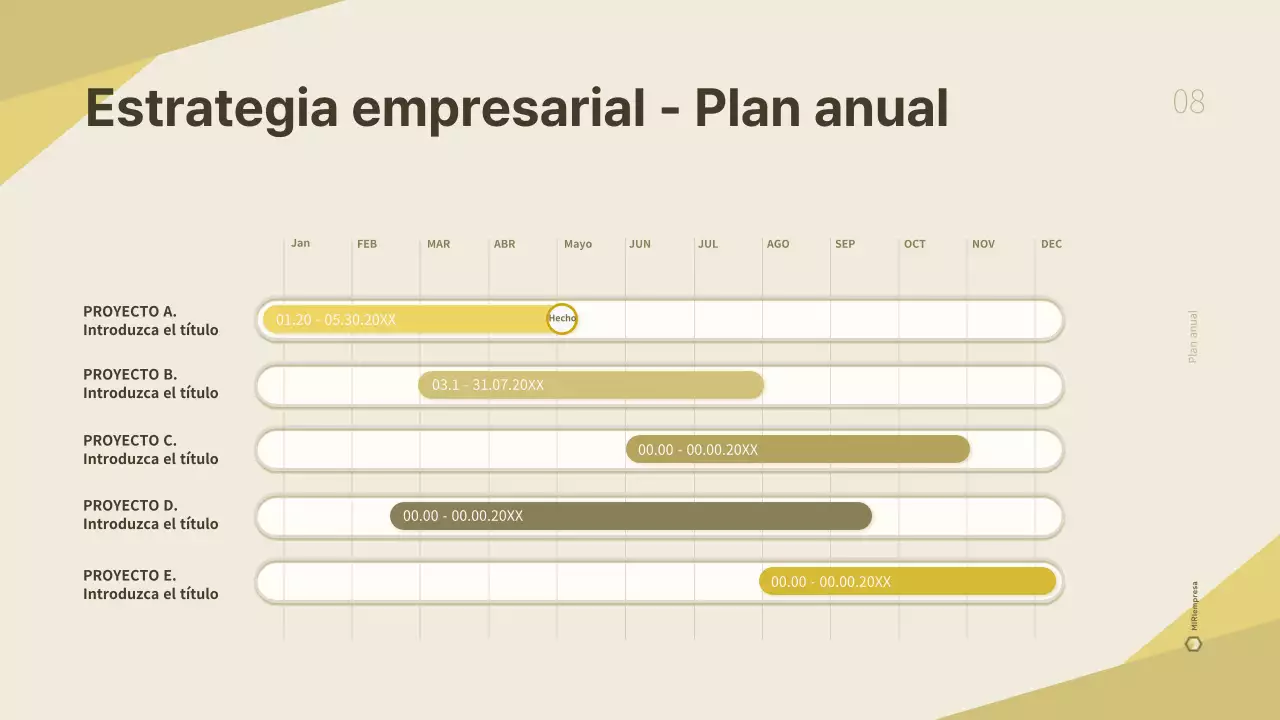 Un plan de empresa de logística limpio y amarillo