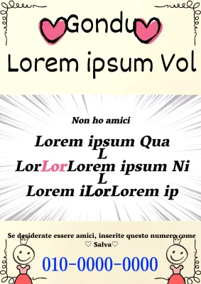 Pubblicizzate il lavoro del vostro amico con un simpatico testo nero