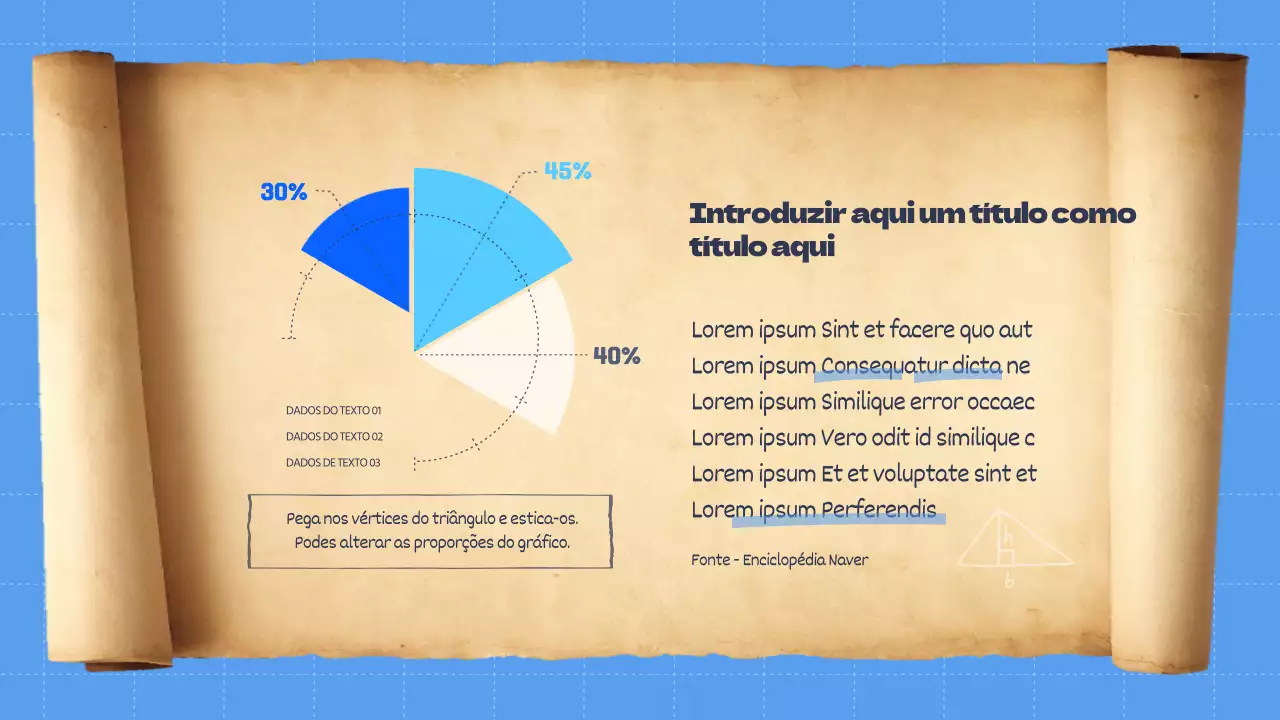 Infografias com gráficos de pizza educativos azuis e bonitos
