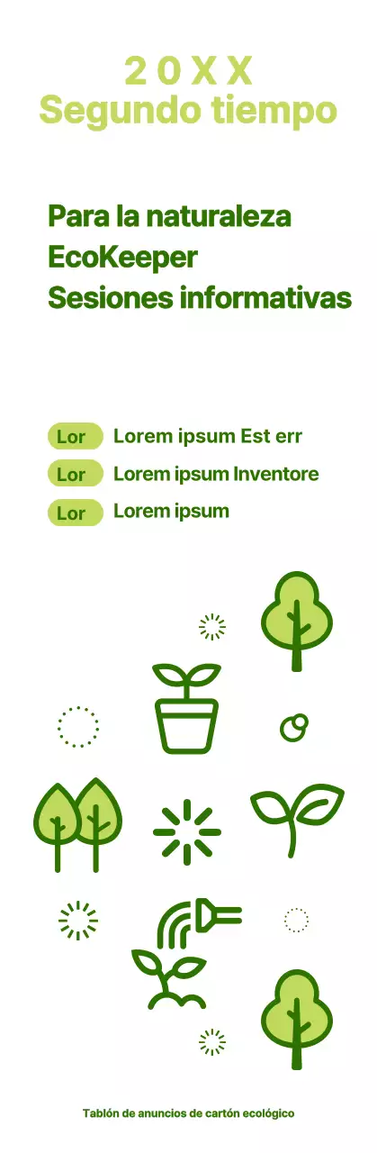 Icono de la naturaleza de estilo sencillo combinado en verde y chartreuse Acerca de la información sobre la ecogestión
