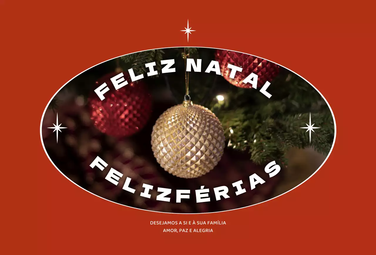 Fotografia de Natal vermelha Postal de Natal