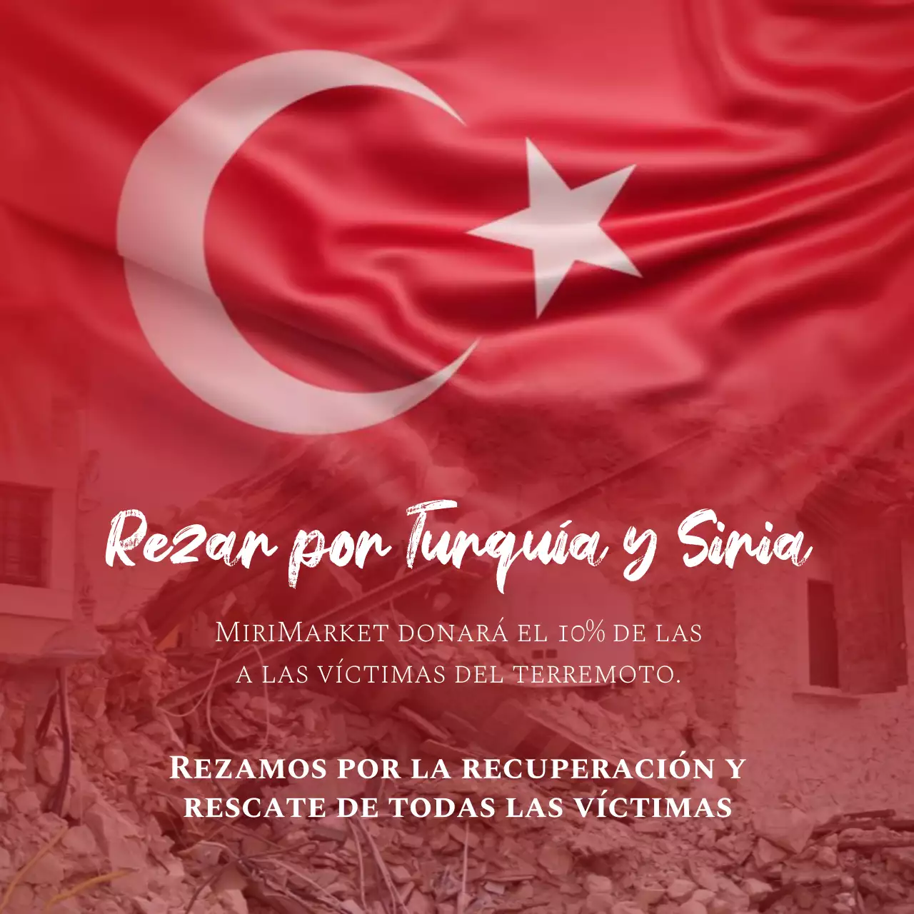 Emotivo anuncio de condolencias por el terremoto de Red