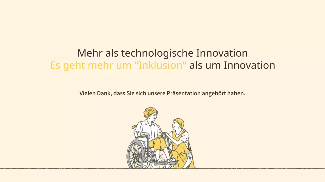 Gelbe minimalistische barrierefreie Designpräsentation