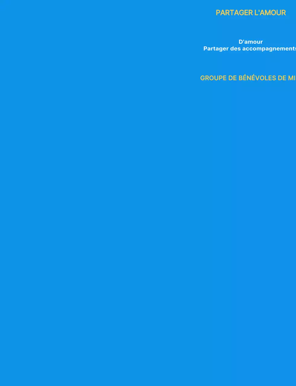 Gilet de bénévole simple avec logo du symbole du bénévolat bleu, blanc et jaune