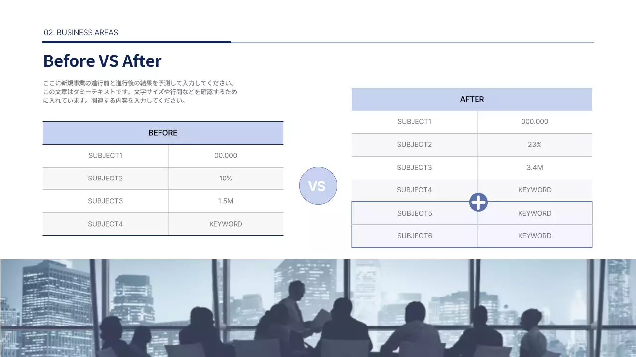 青色のすっきりとした新規事業計画書