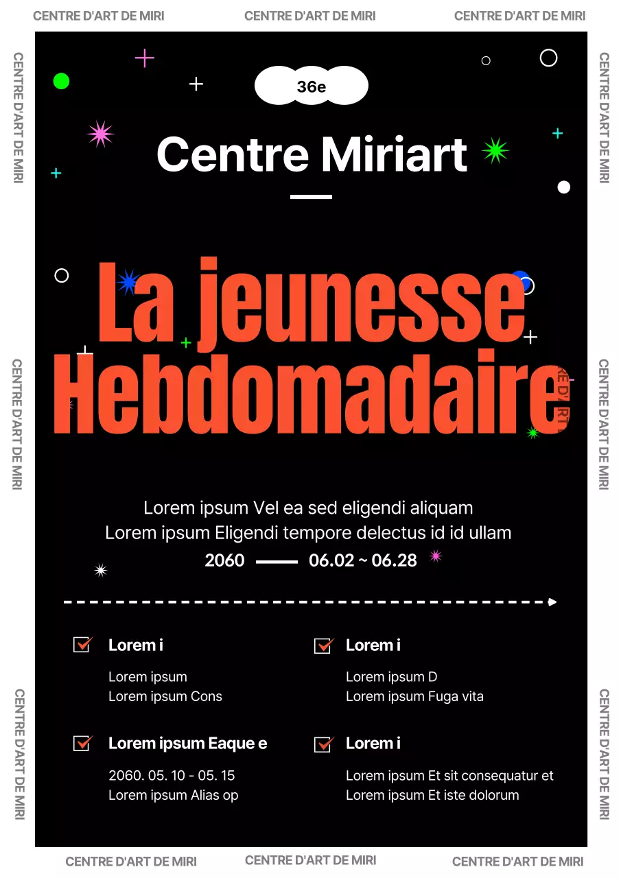 Typo concept pitch avec texte orange sur fond noir