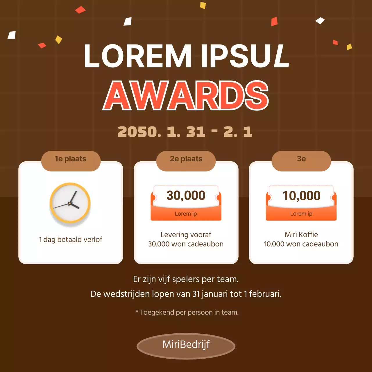 Bruine tinten en rode punten Nieuwjaarsevenement in eigen huis Atletiek Kaart Nieuws