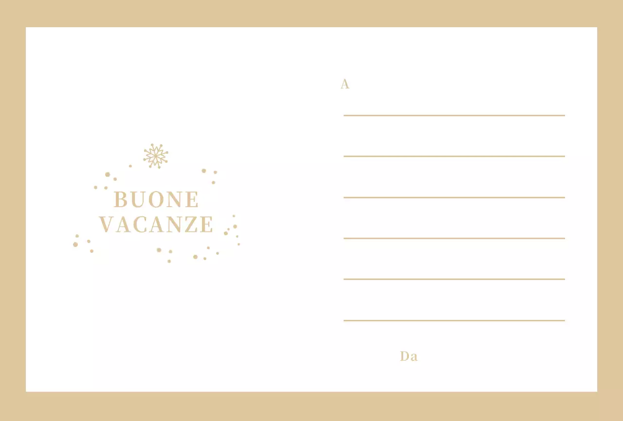 Cartolina semplice bianca per il Capodanno Cartolina