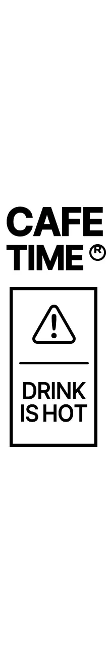 黒のシンプルですっきりした宅配便ステッカースタイルのカフェ