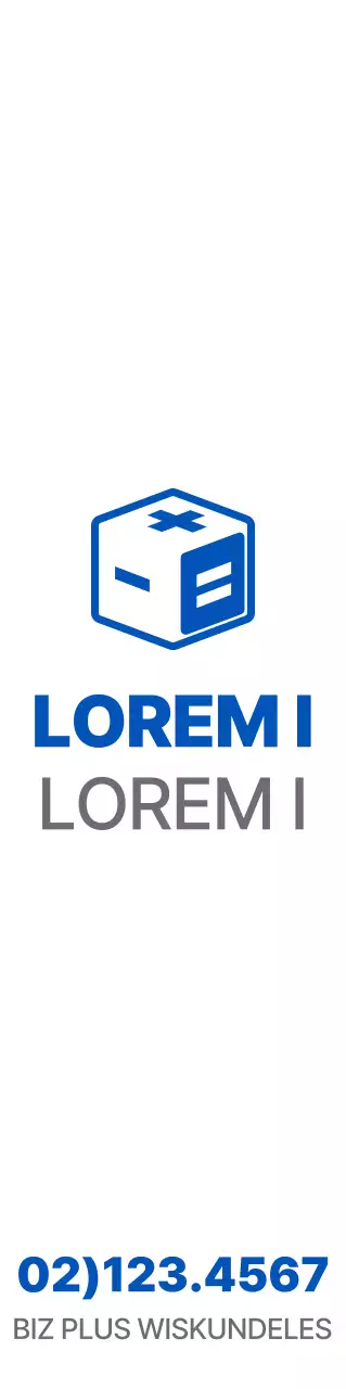 Eenvoudig, strak logo in blauw en grijs voor wiskundebijles en promotie