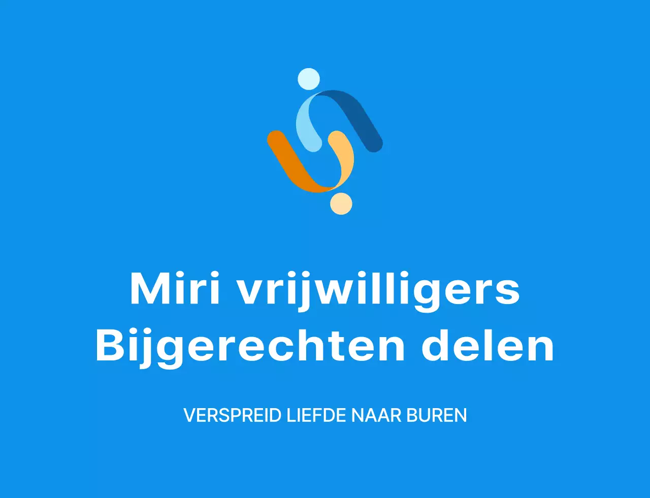 Eenvoudig vrijwilligersvest met blauw wit en geel vrijwilligersembleem