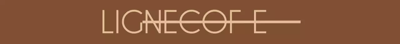 Une promotion simple pour un café avec un lettrage marron et beige unique.