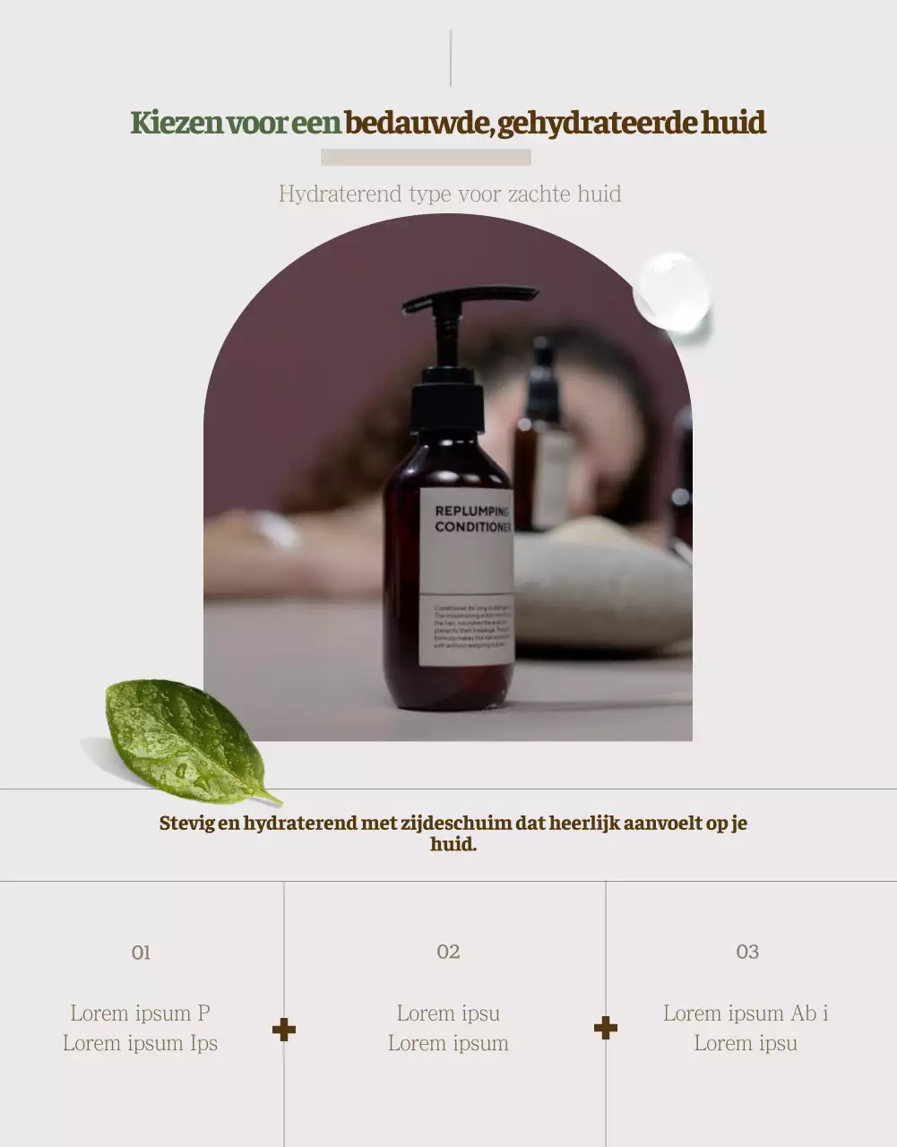 Een groene, natuurlijke, eenvoudige body wash promoten