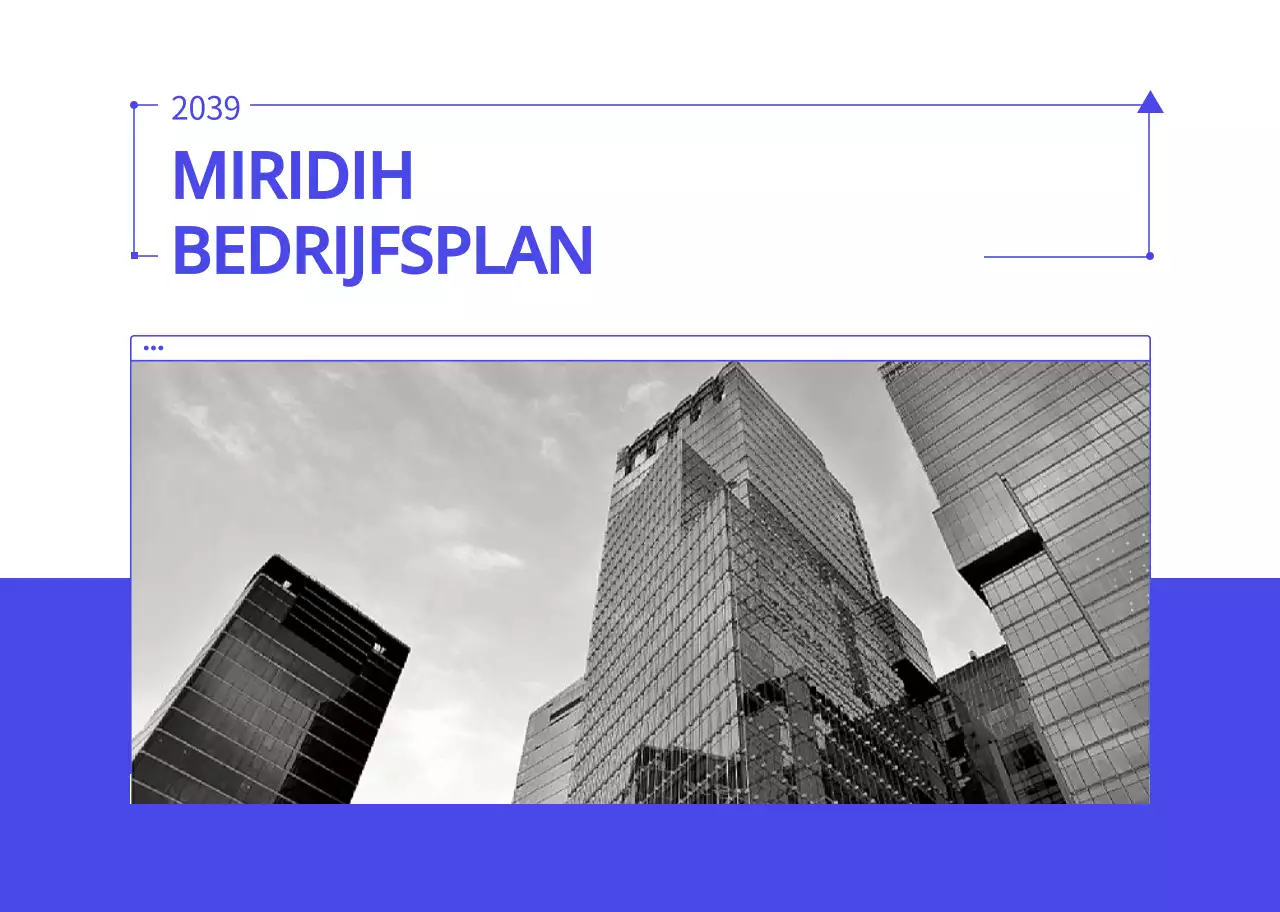 Eenvoudig bedrijf in blauw en wit