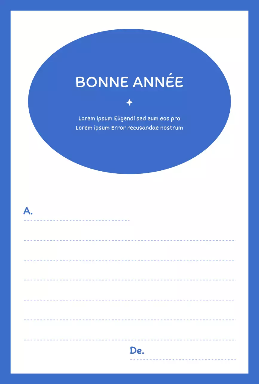 Illustration ronde bleue et blanche d'un tigre mignon, concept du nouvel an