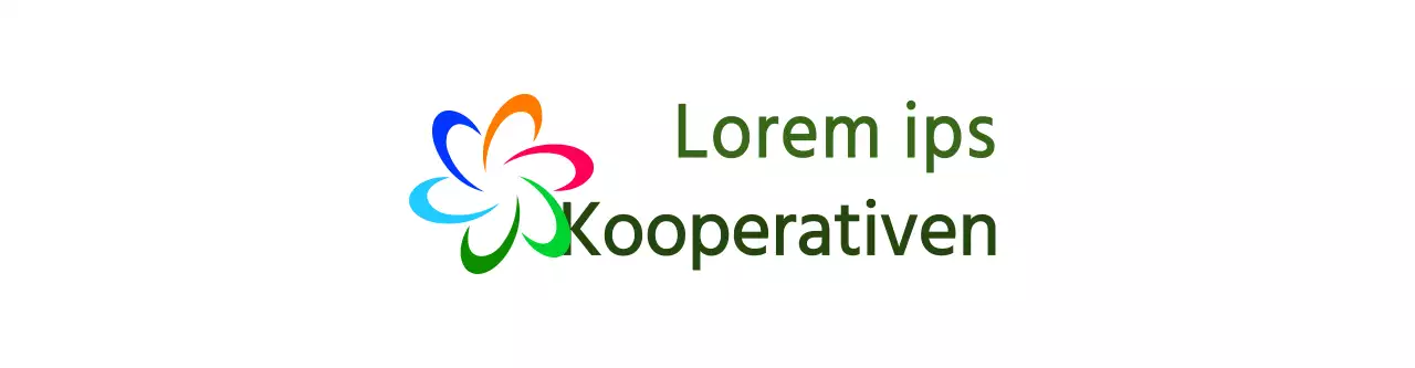 Moderne Symbol- und Textlogos in farbenfrohen Kombinationen Kooperative Werbeartikel gestalten