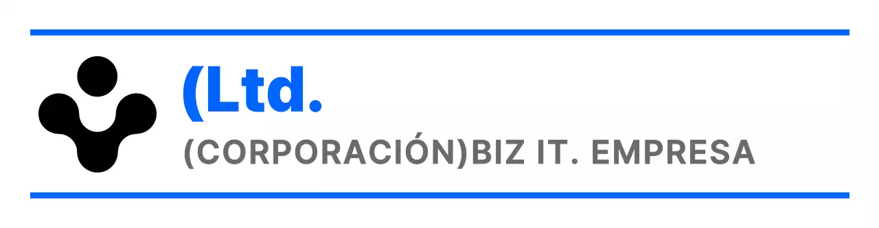 Kit de bienvenida sencillo, limpio y con un logotipo simbólico en azul y negro