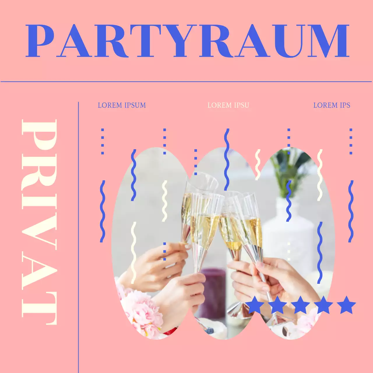 Werben Sie für Ihr Angebot an privaten Partyräumen in Pink