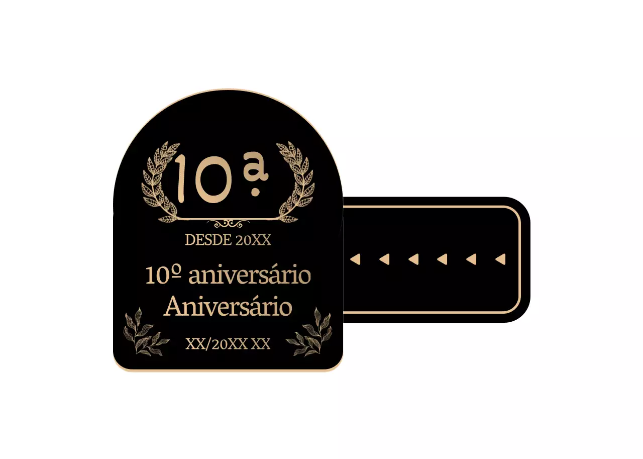 Uma moldura de louro simples e elegante em preto e dourado para comemorar o conceito.