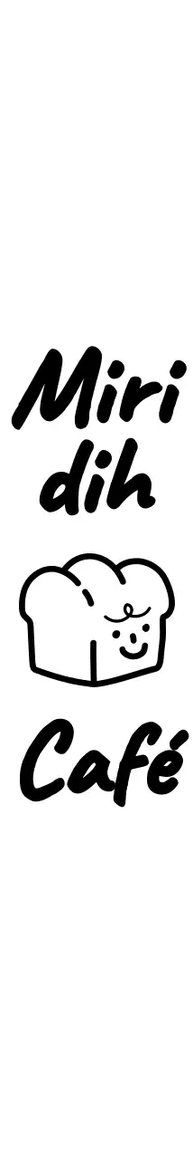 Einfach und niedlich Brot Logo Stil Cafe in schwarz