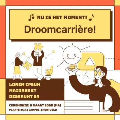 Terug naar school vieren in geel oranje bruin