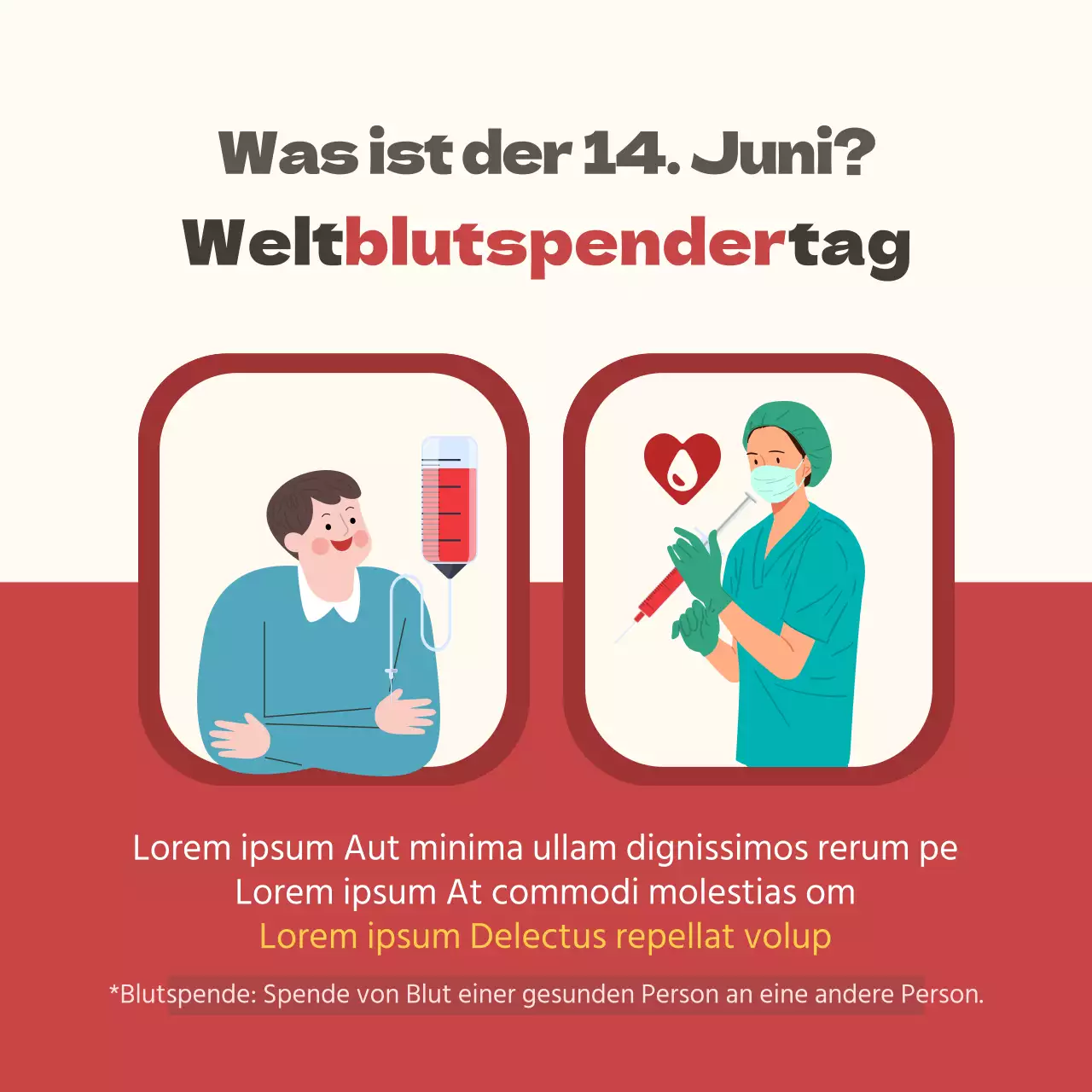 Dooclass Weltblutspendertag Karte News Design