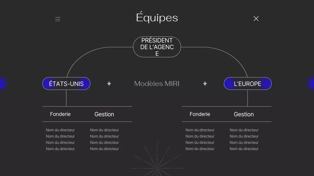 Portfolio avec des lignes simples aux accents violets sur fond noir