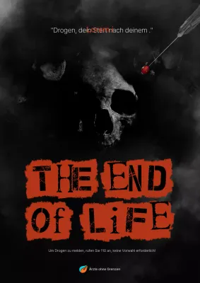 Ein einfacher schwarz-roter Beitrag zur Anti-Drogen-Kampagne