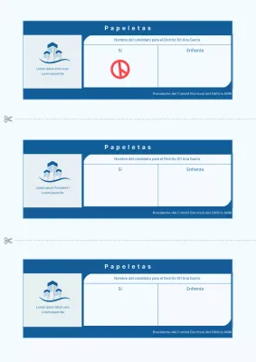 Documentación de la papeleta azul limpia y sencilla