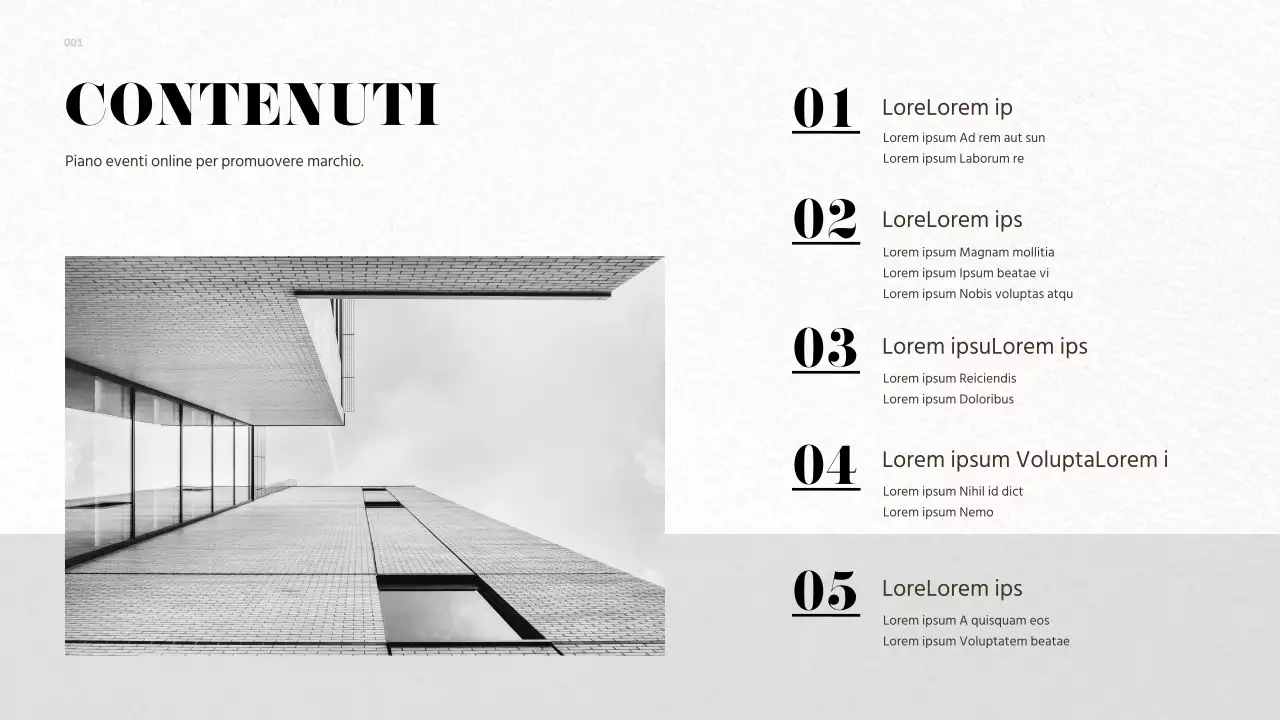 Proposta di un evento online per promuovere la famiglia di canali del marchio Grey