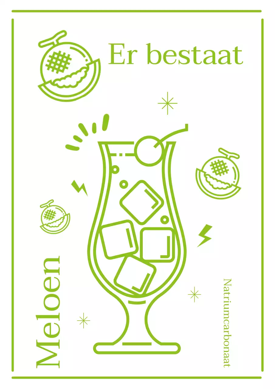 MeronSoda evenementen met limoengroene lijnen