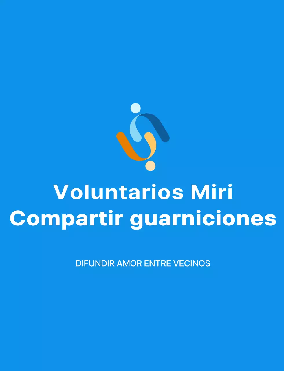 Chaleco sencillo de voluntario con el logotipo del símbolo del voluntario en azul, blanco y amarillo