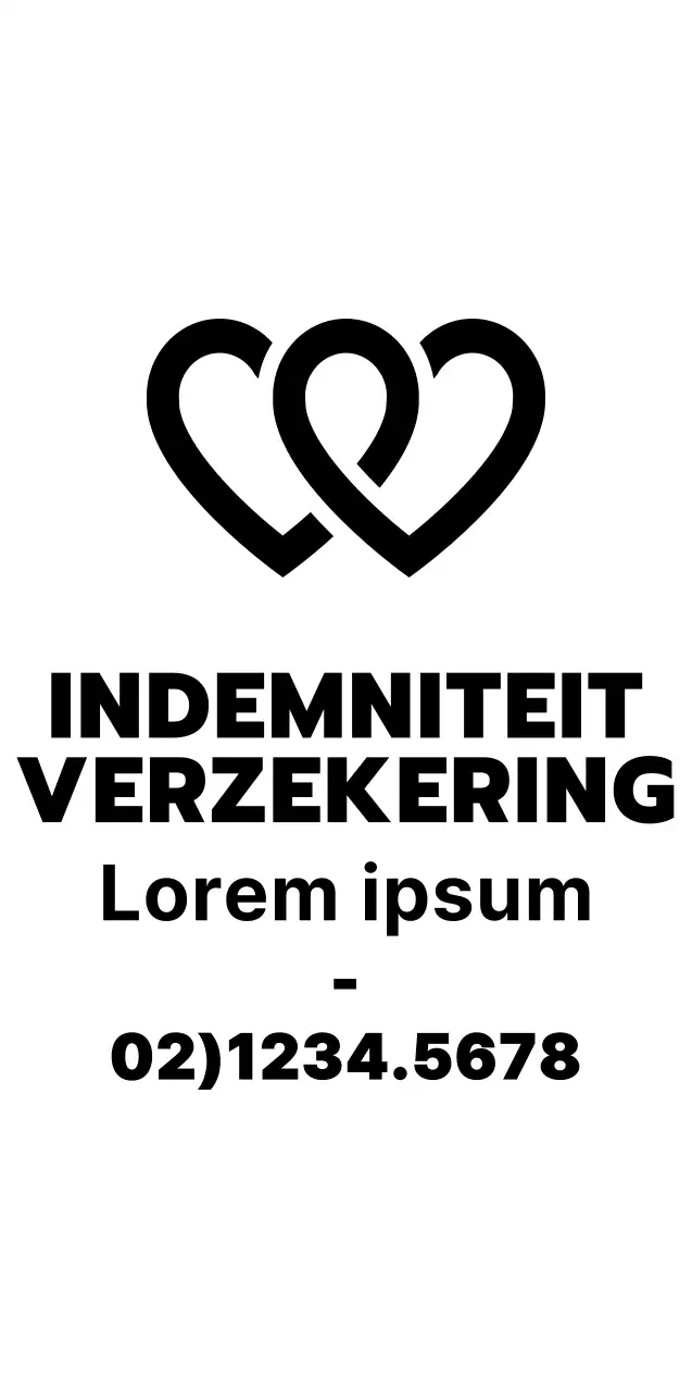 Eenvoudig, schoon hart symbool logo stijl voor onroerend goed en schadeverzekeringen promotie en verkoop