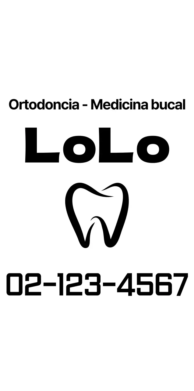 Texto sencillo en negro para promocionar la odontología