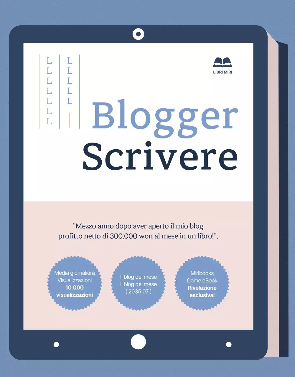 Vendita di ebook in blu e rosa