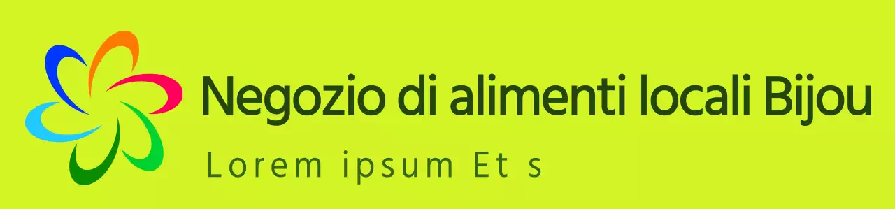 Logo moderno con simboli e testo in stile combinato con schema colorato e chartreuse per i dipendenti di un negozio di alimentari locale