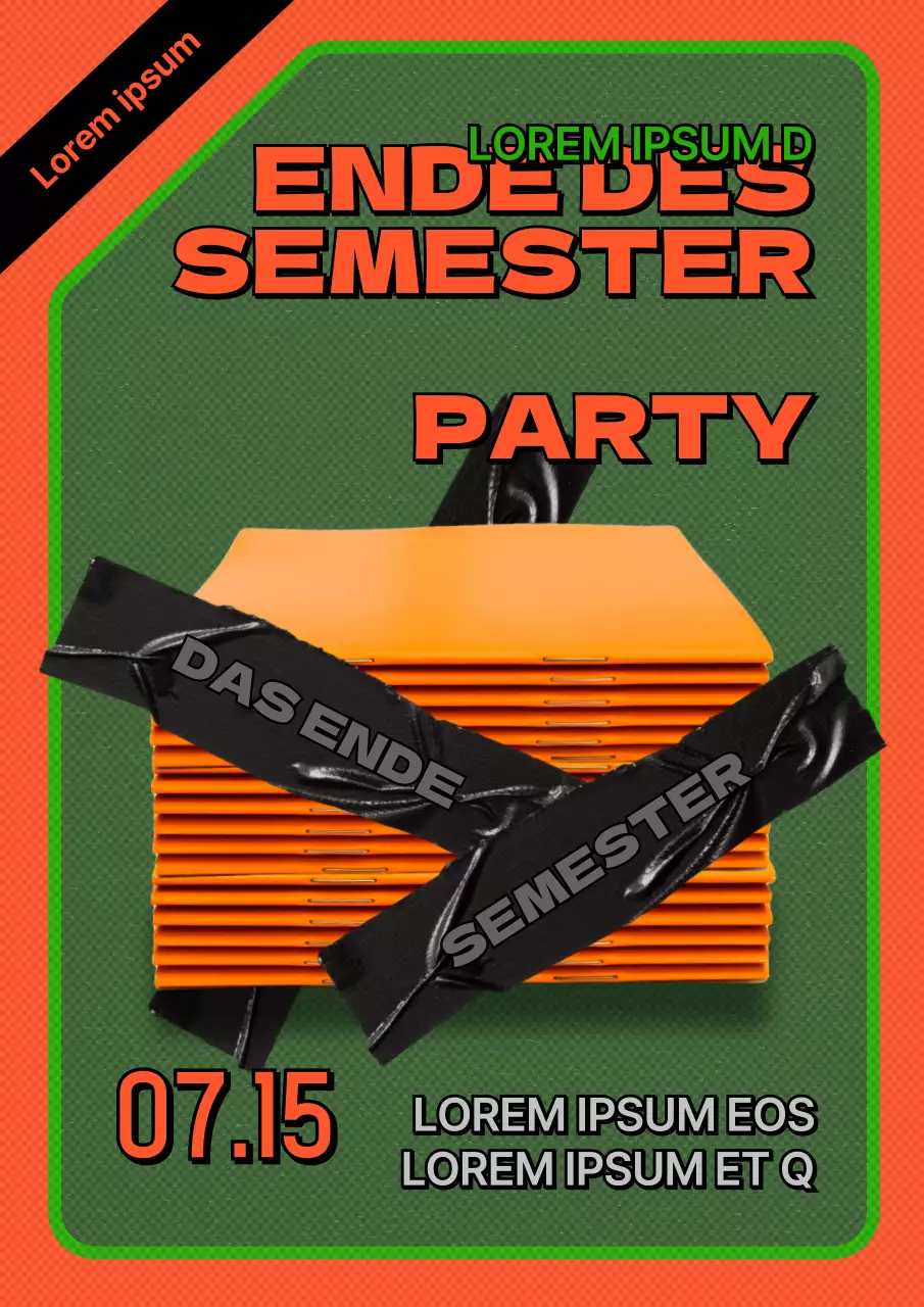 Kitschige Semesterabschlussparty in Rot und Grün