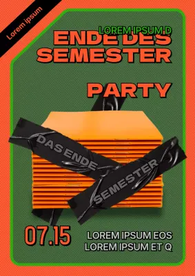 Kitschige Semesterabschlussparty in Rot und Grün