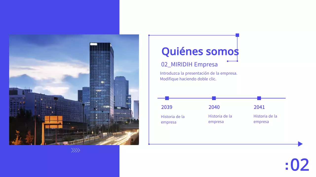 Azul y blanco limpio plan de negocios presentación corporativa PPT