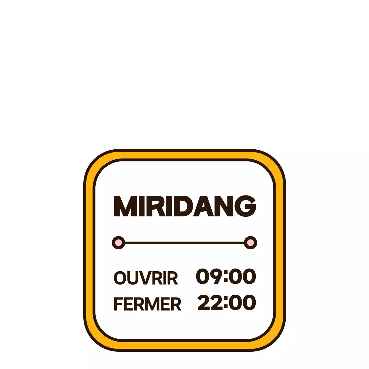 Illustration de bande dessinée brune et mignonne pour annoncer des événements en magasin