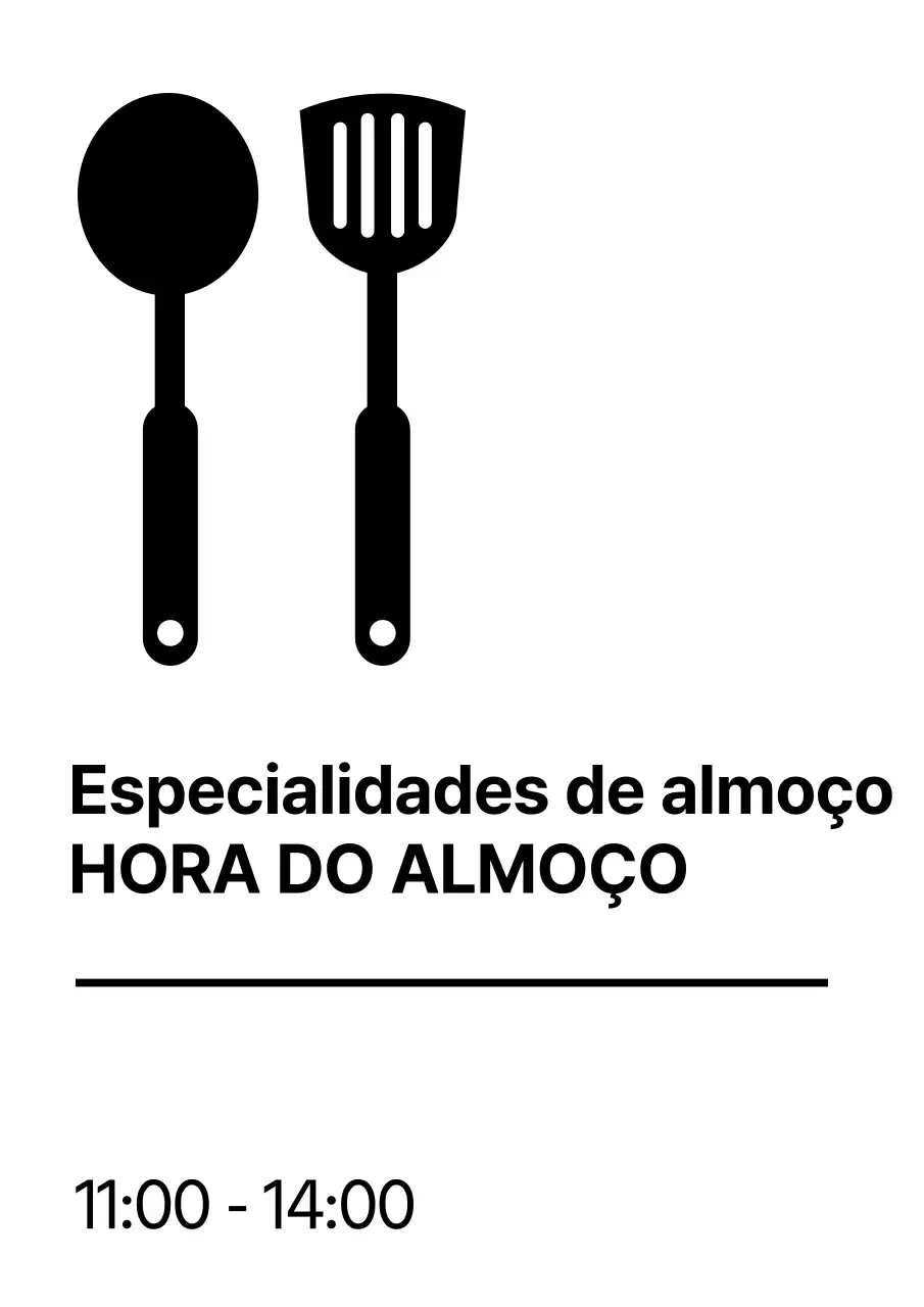 Especialidades ao almoço
