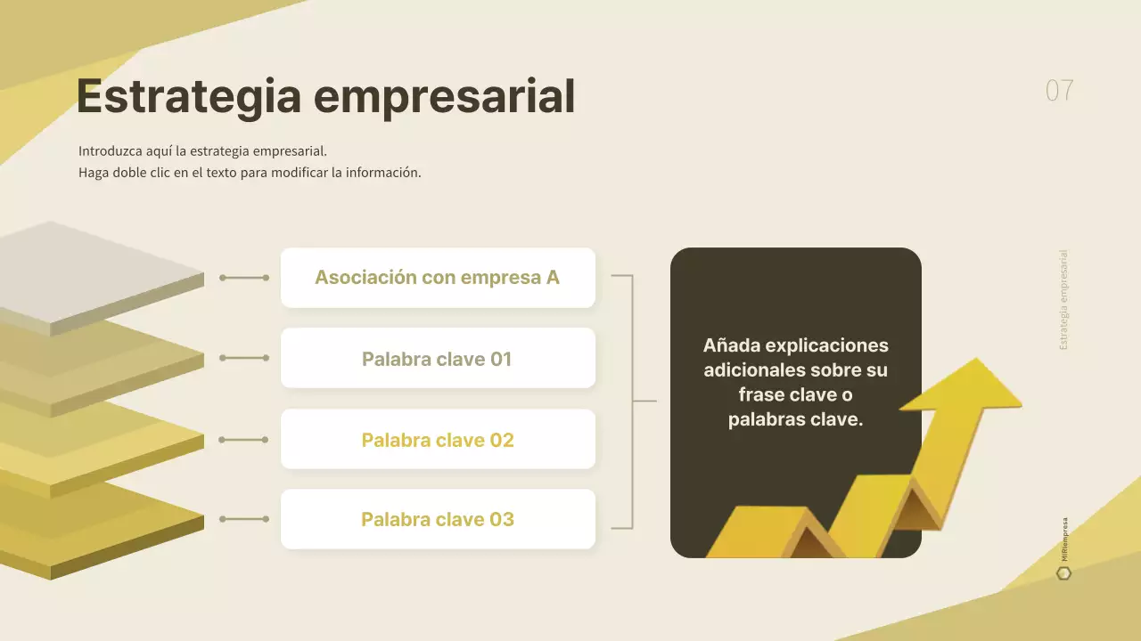 Un plan de empresa de logística limpio y amarillo