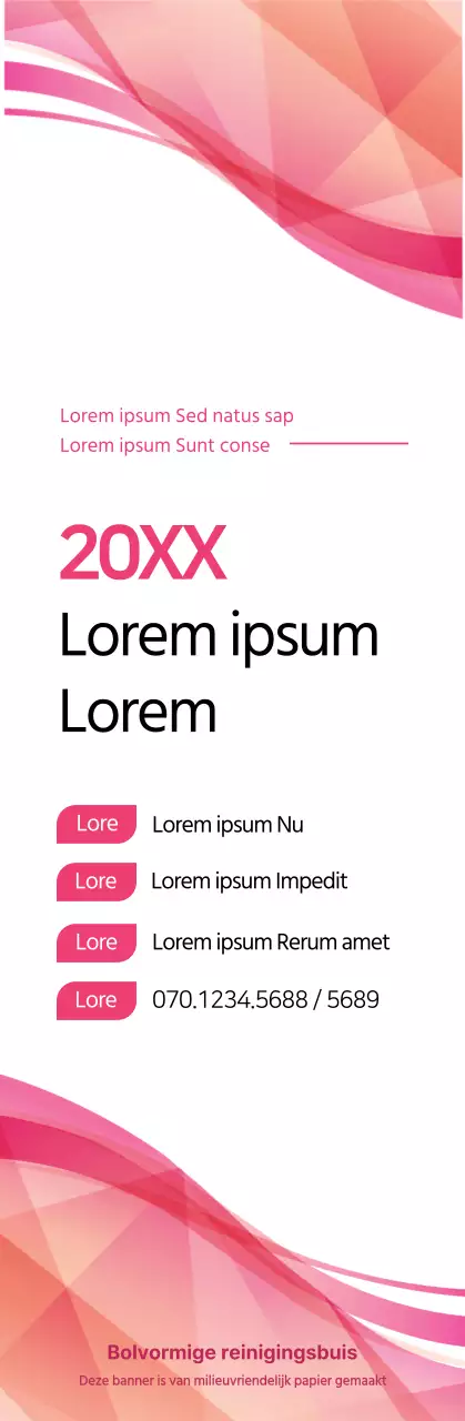 Roze en zwart voor een eenvoudige stijl seminaraankondiging