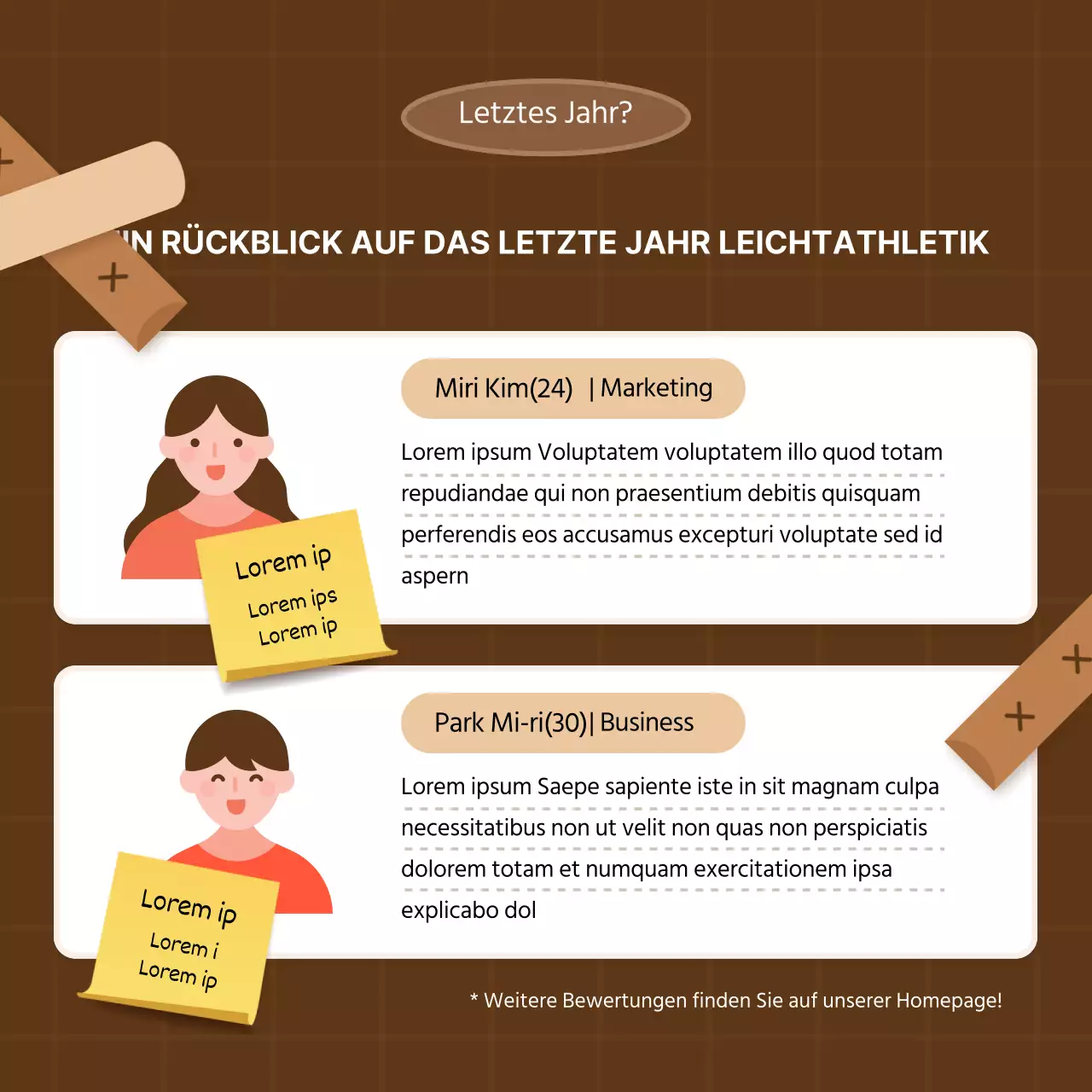 Braune Töne und rote Punkte Neujahrstag In-House Event Athletics Card News