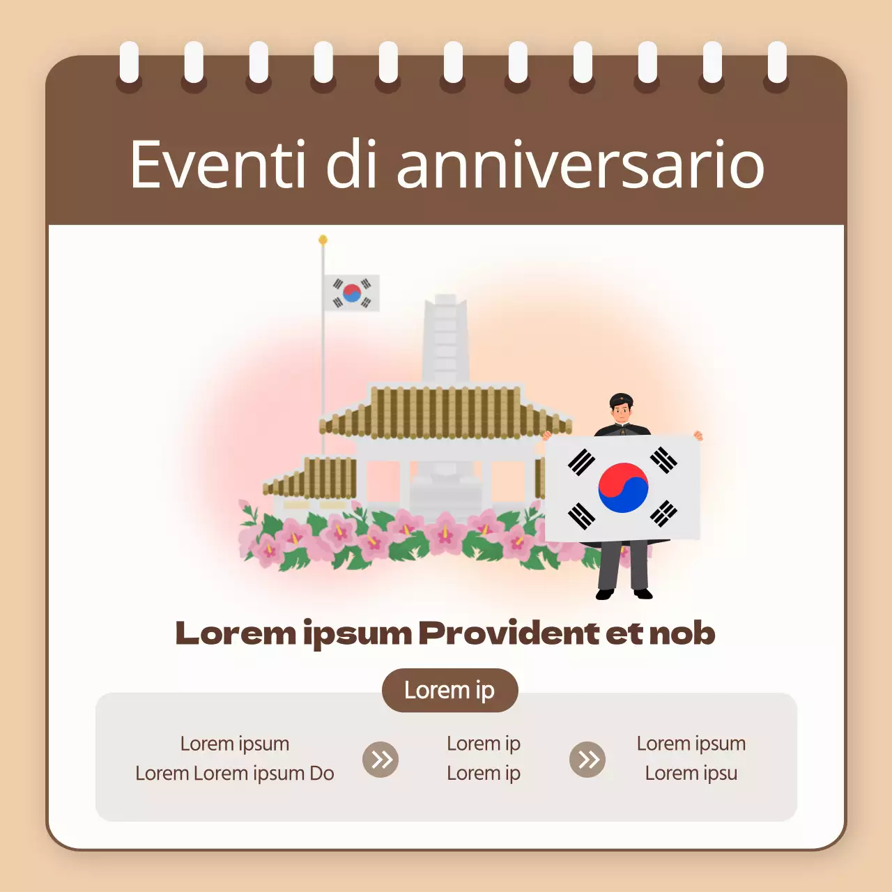 Biglietto in memoria del medico Ahn Jung-geun con sfondo marrone