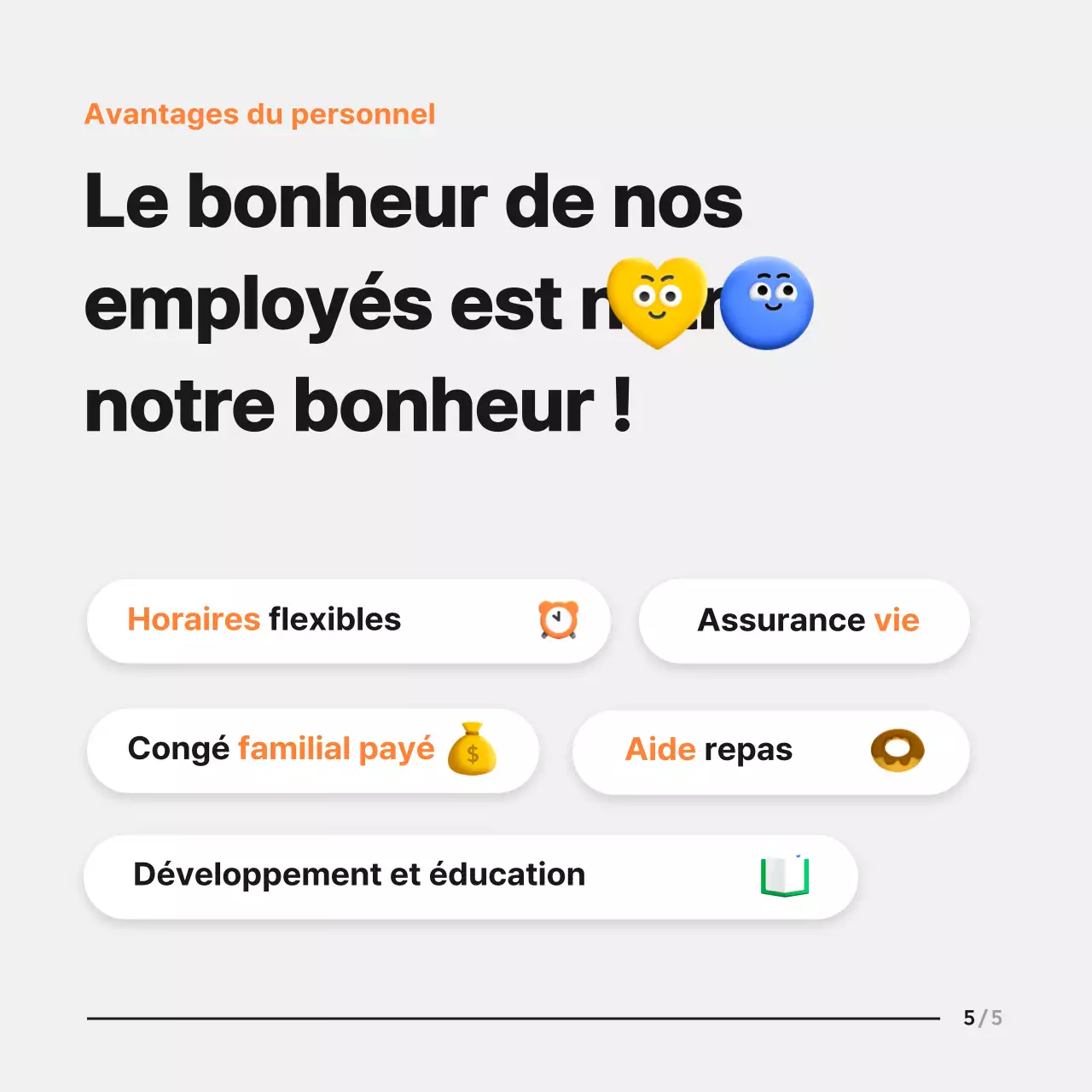 Concept d'emoji noir et blanc pour les offres d'emploi