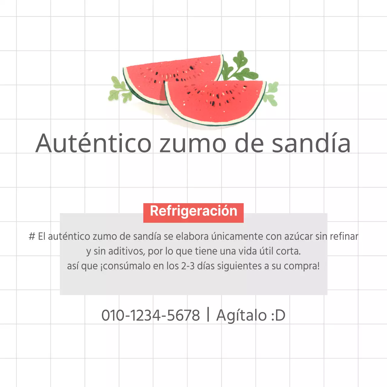 Auténtico zumo de sandía