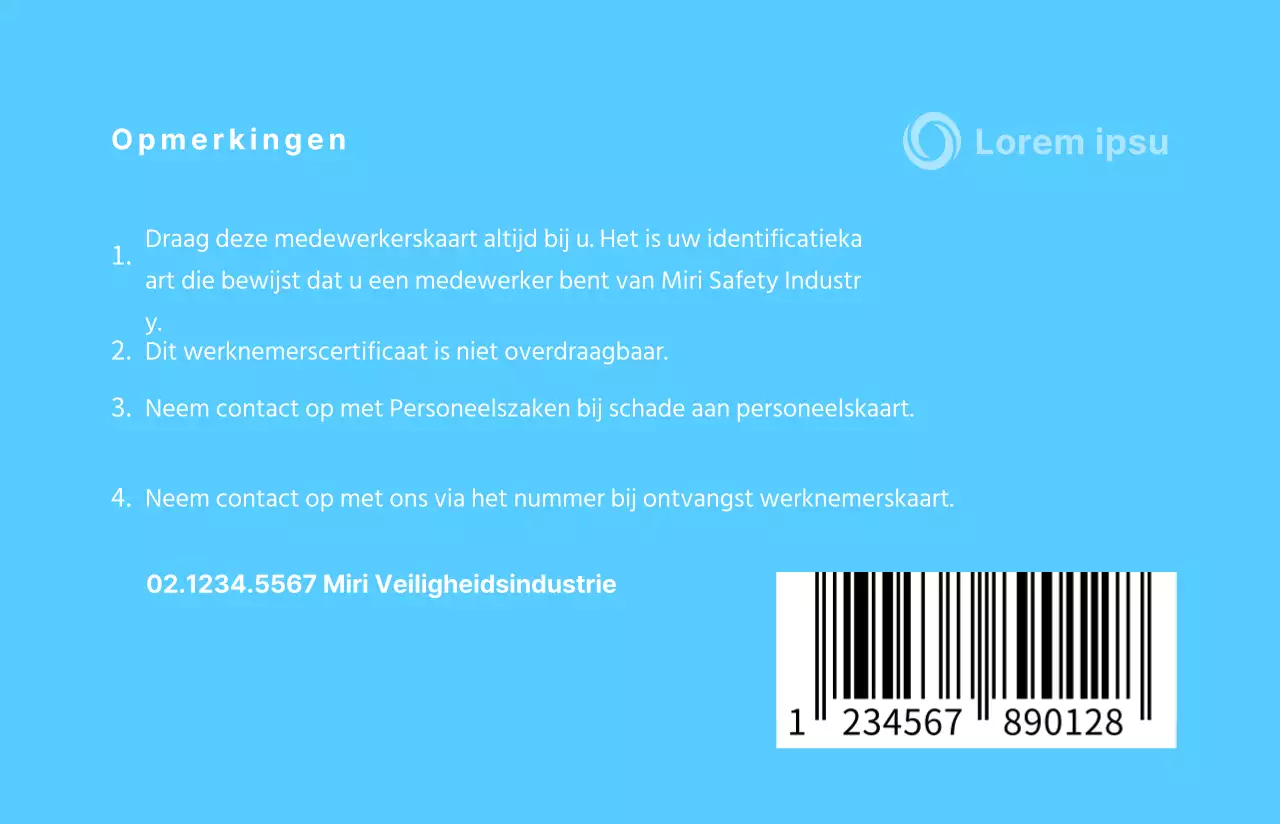 Een keurig blauw tempelcertificaat