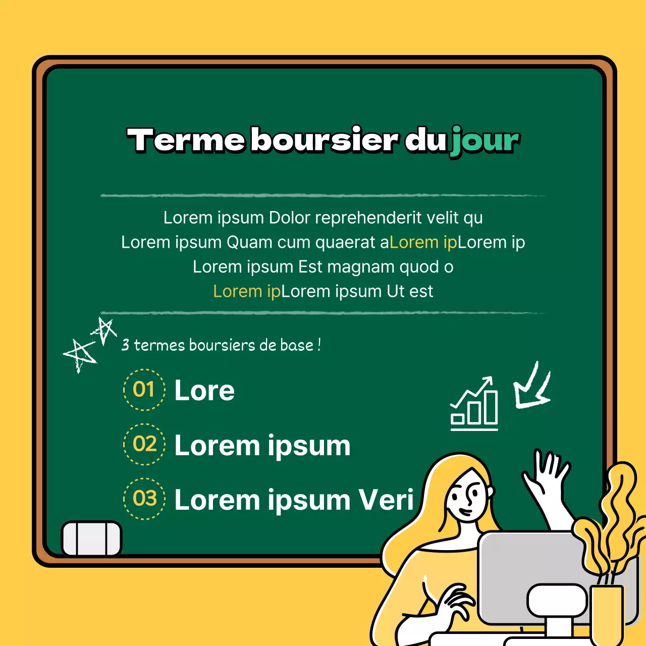 Yellow Stock Terms Securities Finance CardNews
